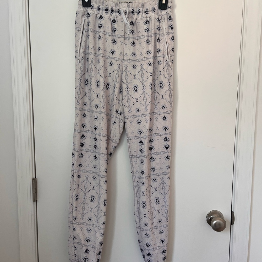 Wolven Black and White Patterned Joggers